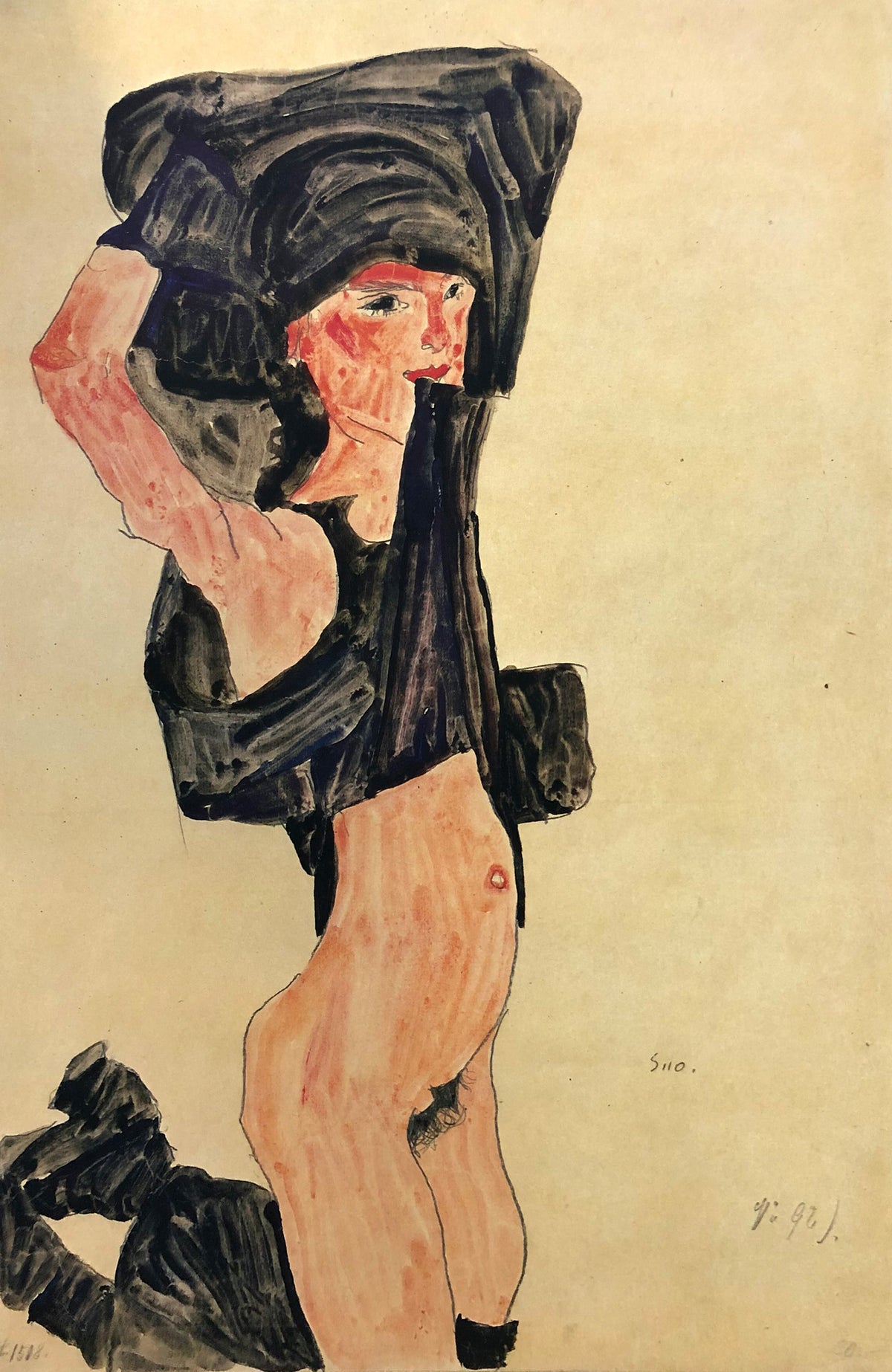 Egon Schiele - Girl Kneeling 1910