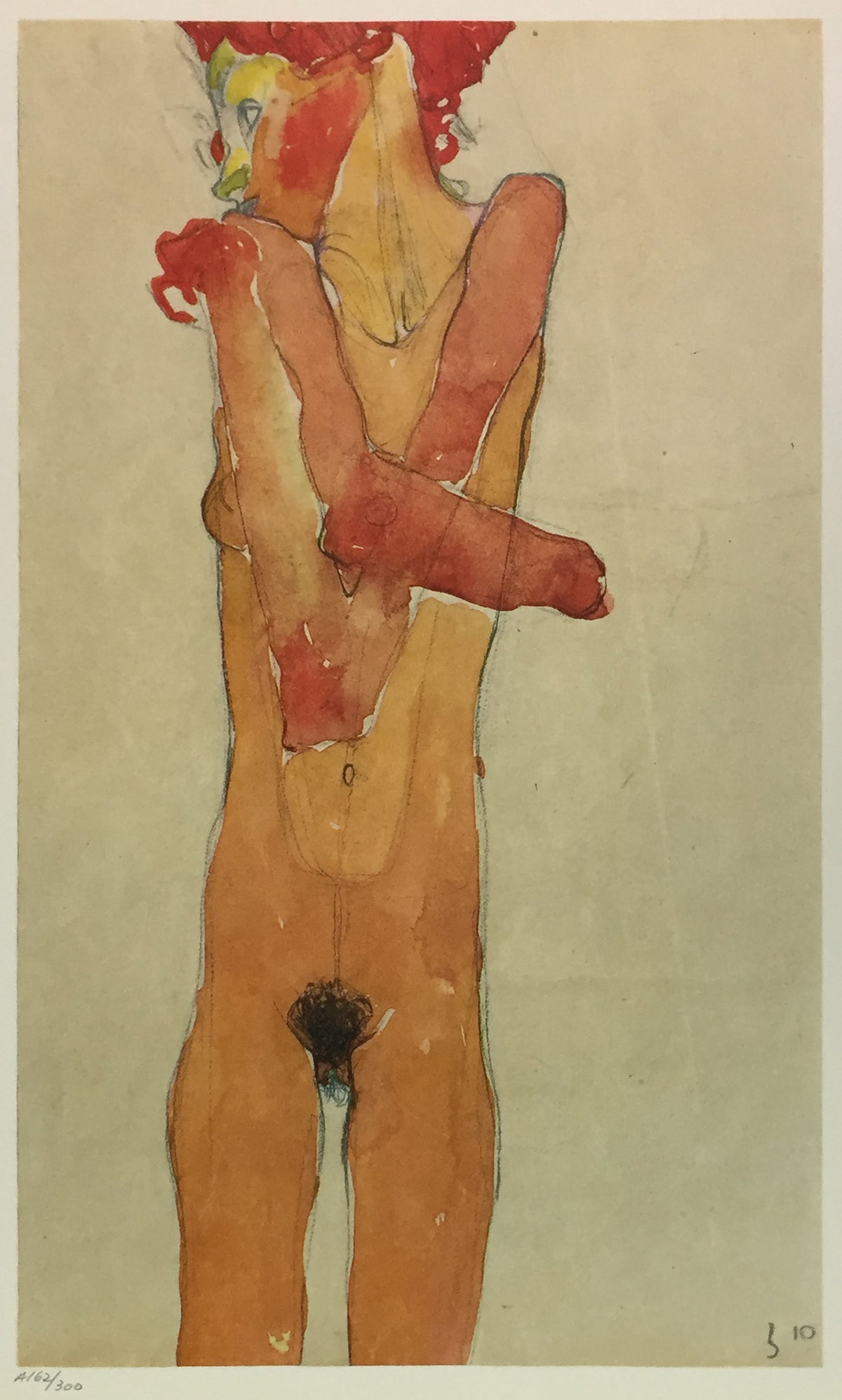 Egon Schiele - Nude Girl with Crossed Arms