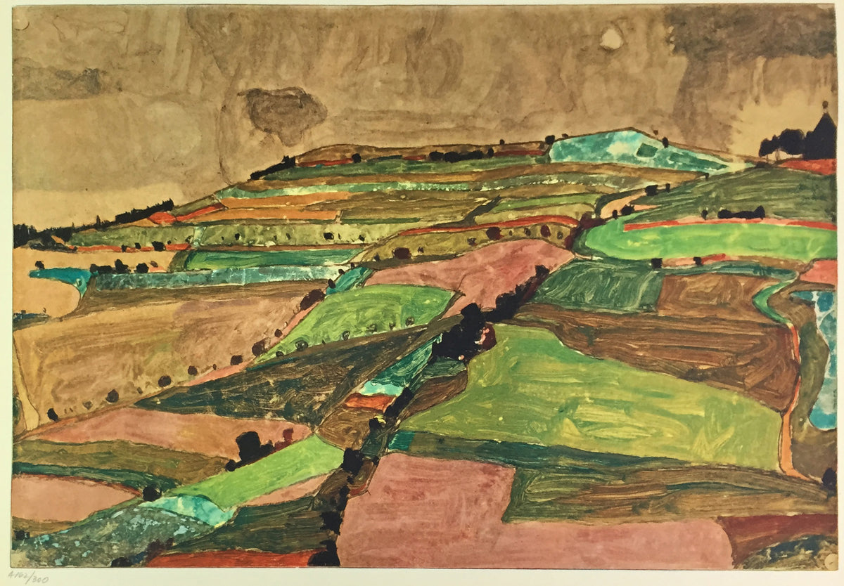 Egon Schiele - Hill near Krumau (Gewitterberg)