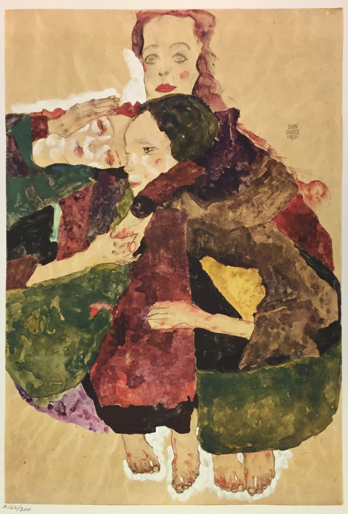 Egon Schiele - Group of Three Girls