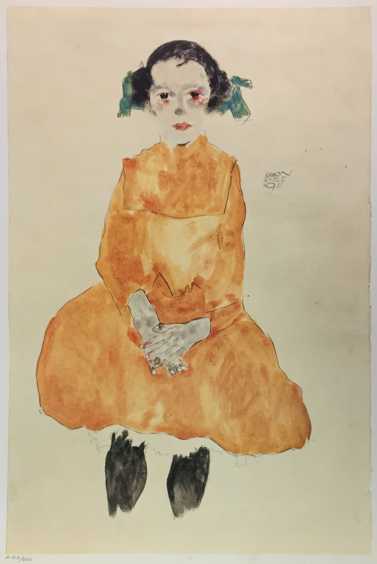Egon Schiele - Girl in a Yellow Dress