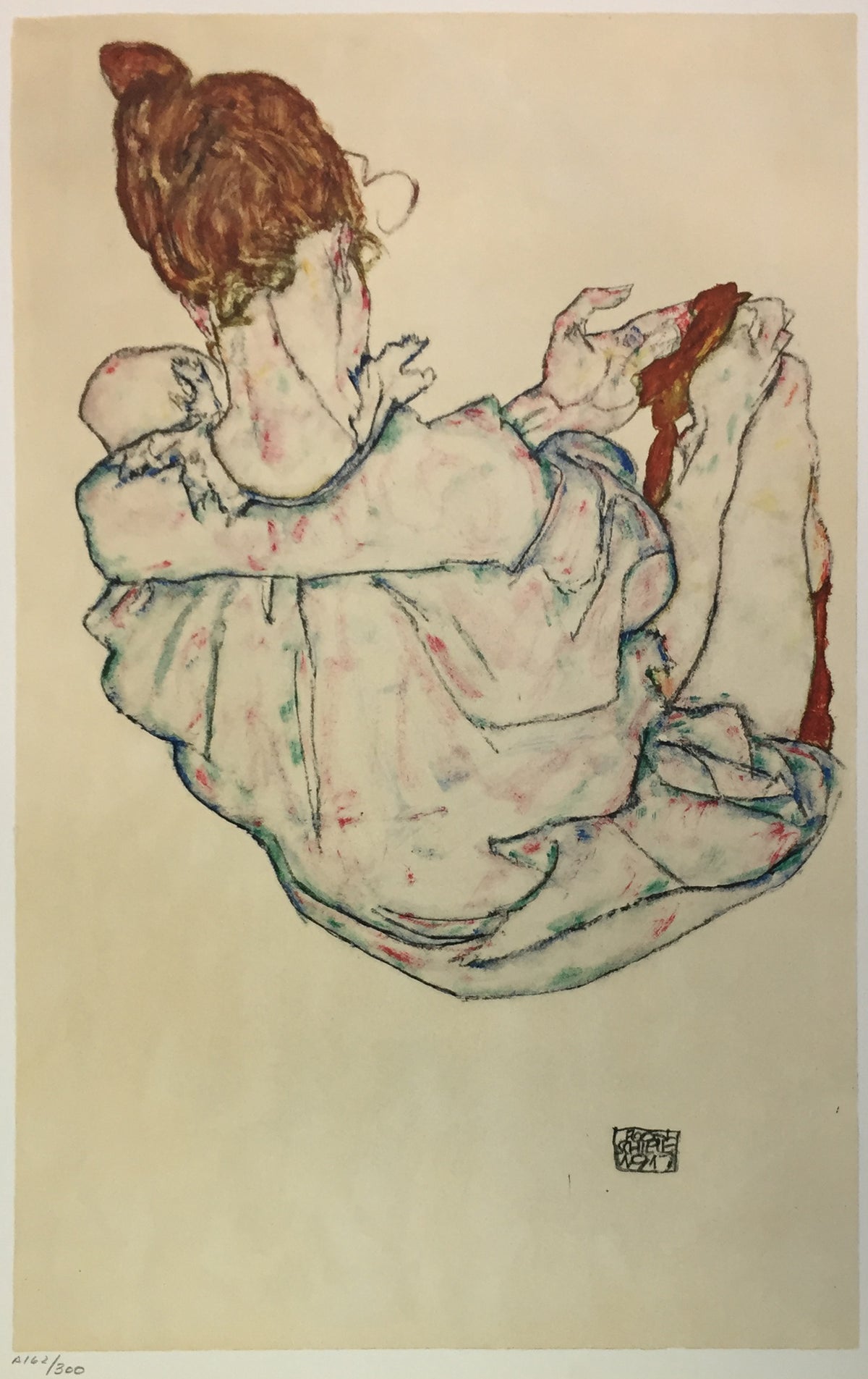 Egon Schiele - Seated Woman Seen from Above