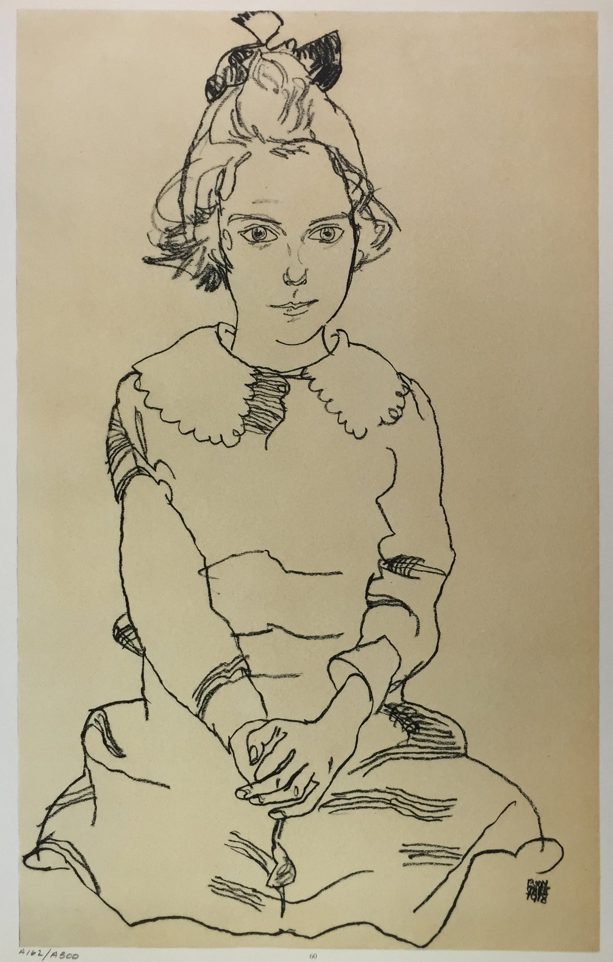 Egon Schiele - Seated Girl (Maria Steiner)