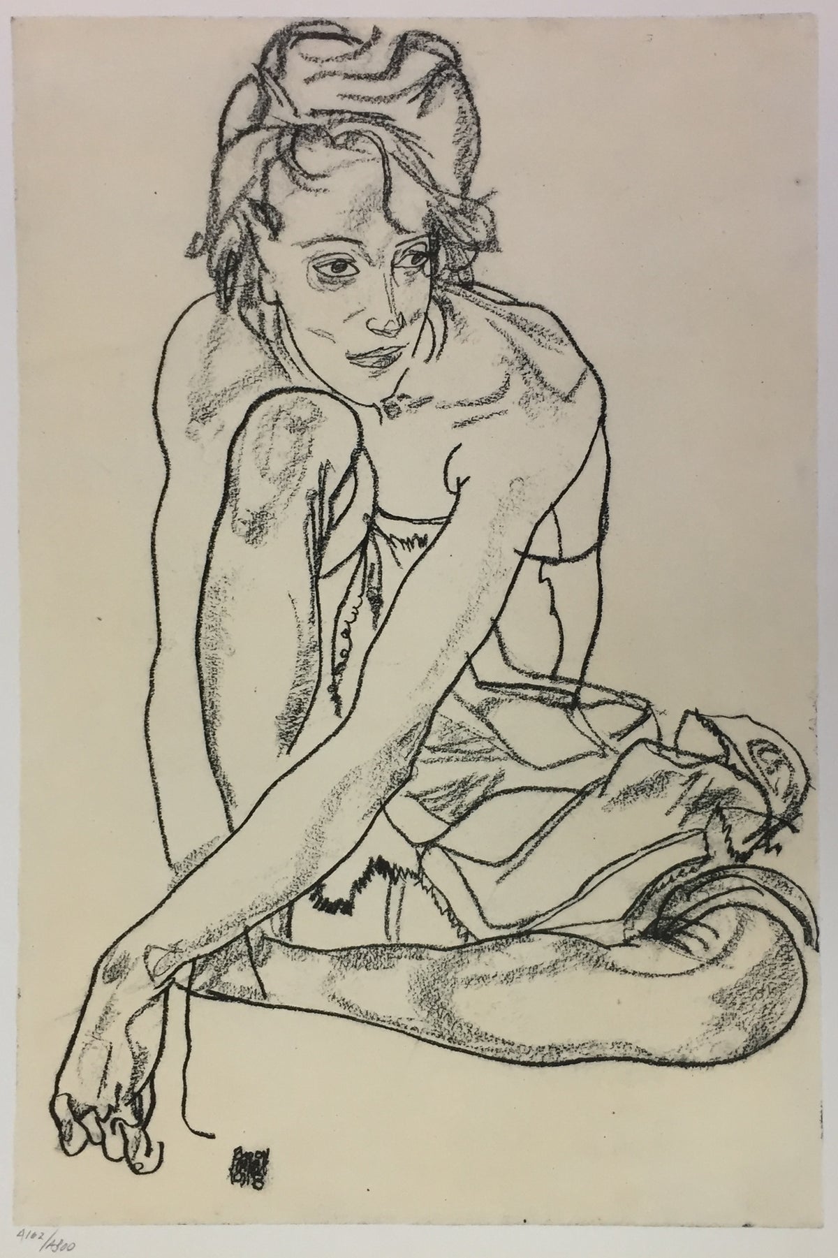 Egon Schiele - Woman Crouching