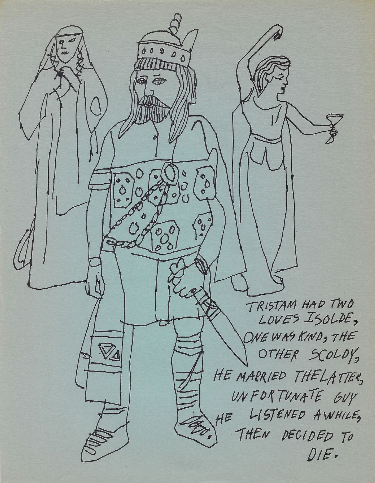 Andy Warhol - Untitled (Tristan & Iseult) (from Love Is A Pink Cake) (F. & S. IV.46)