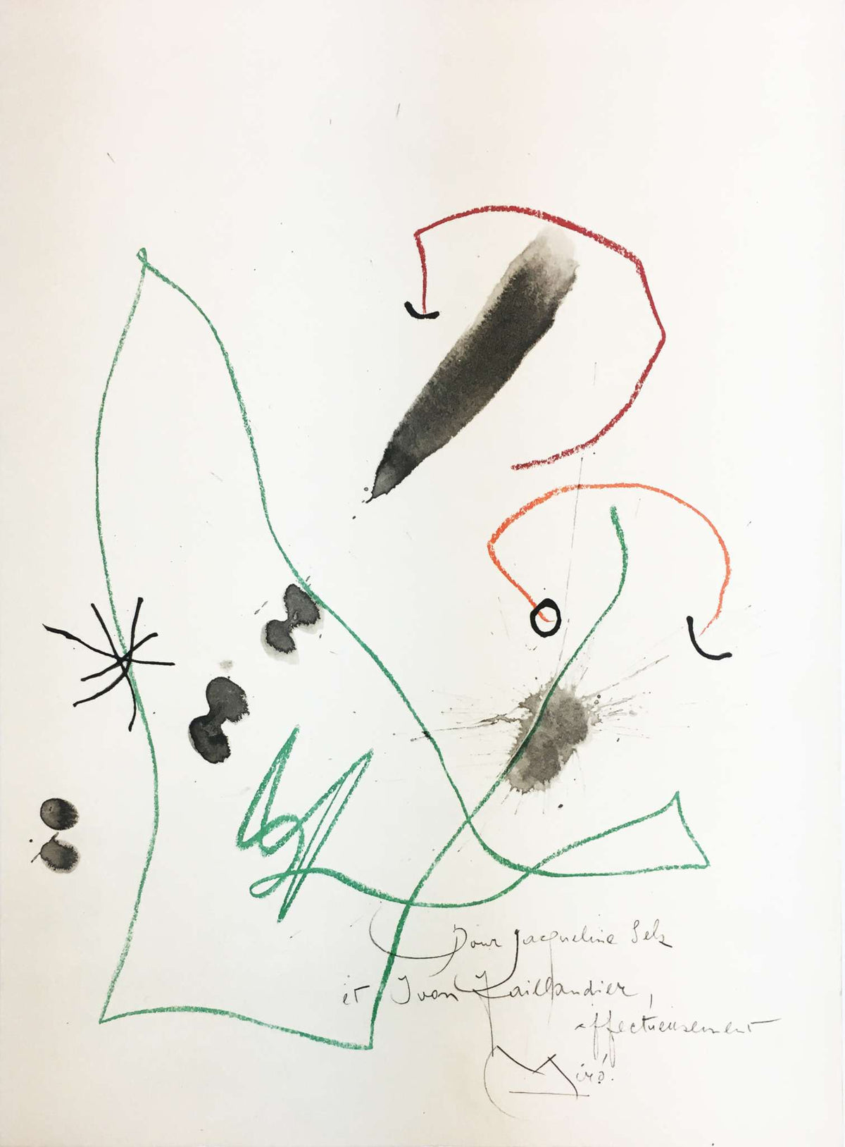 Joan Miro - Pour Yvon Taillandier et Jacqueline Selz