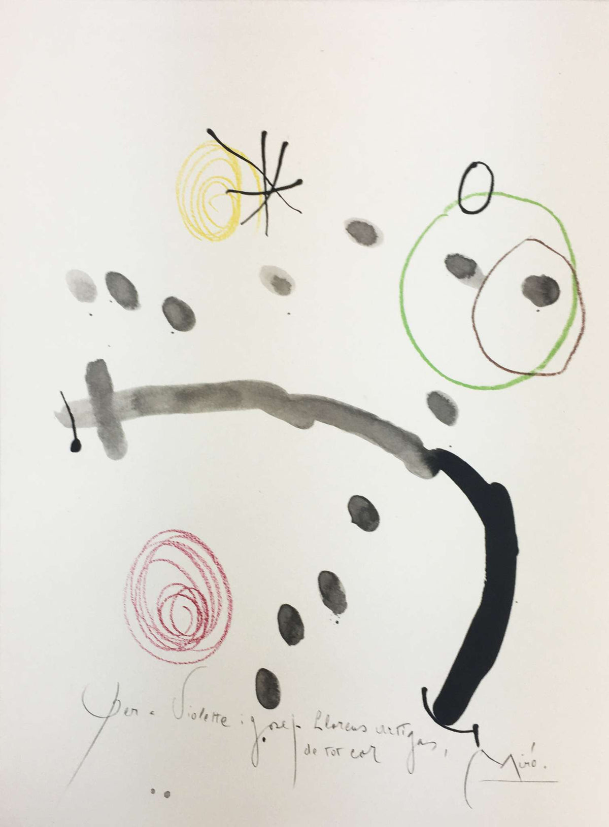 Joan Miro - Pour M Joseph Llorens Artigas
