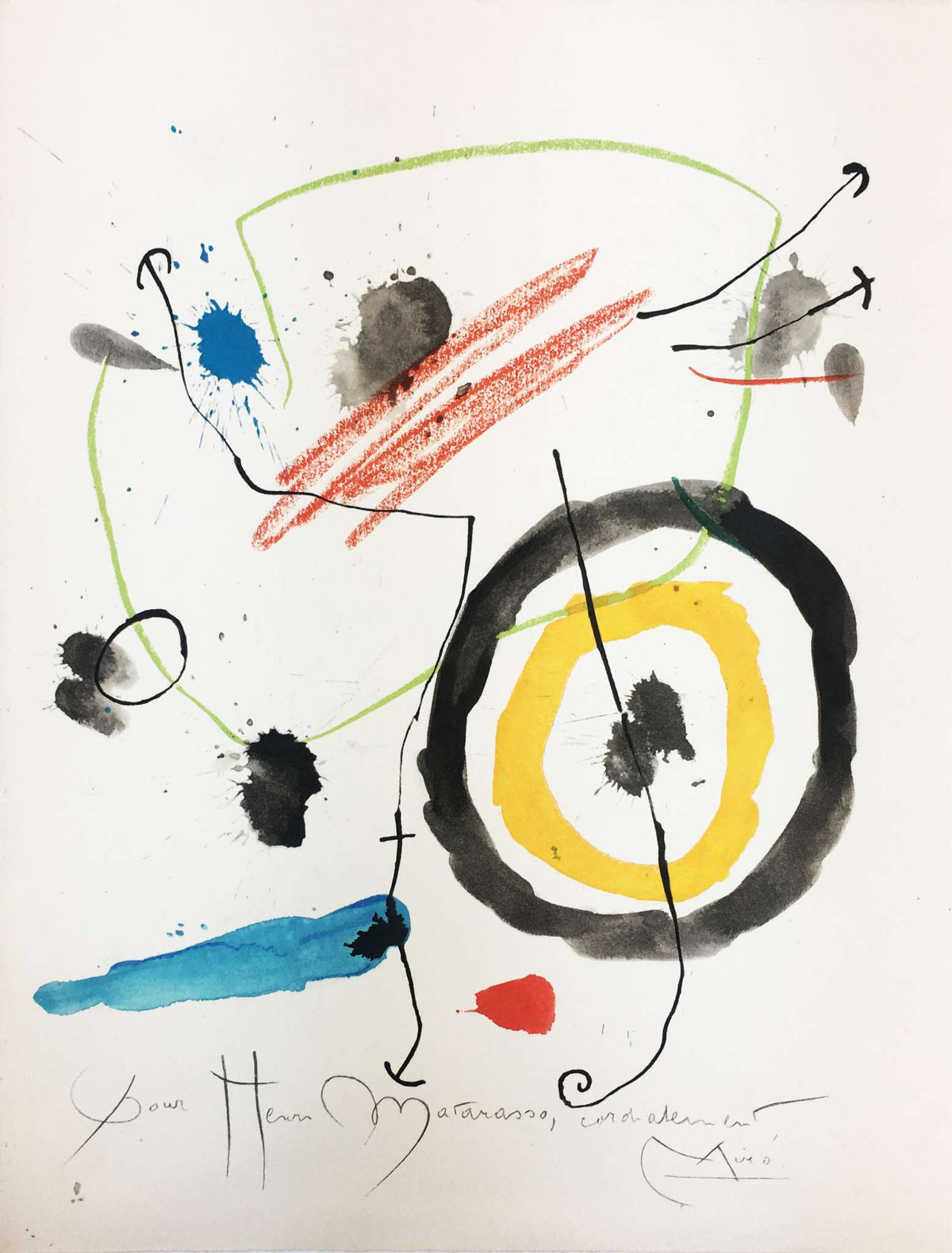 Joan Miro - Pour M Henri Matarasso