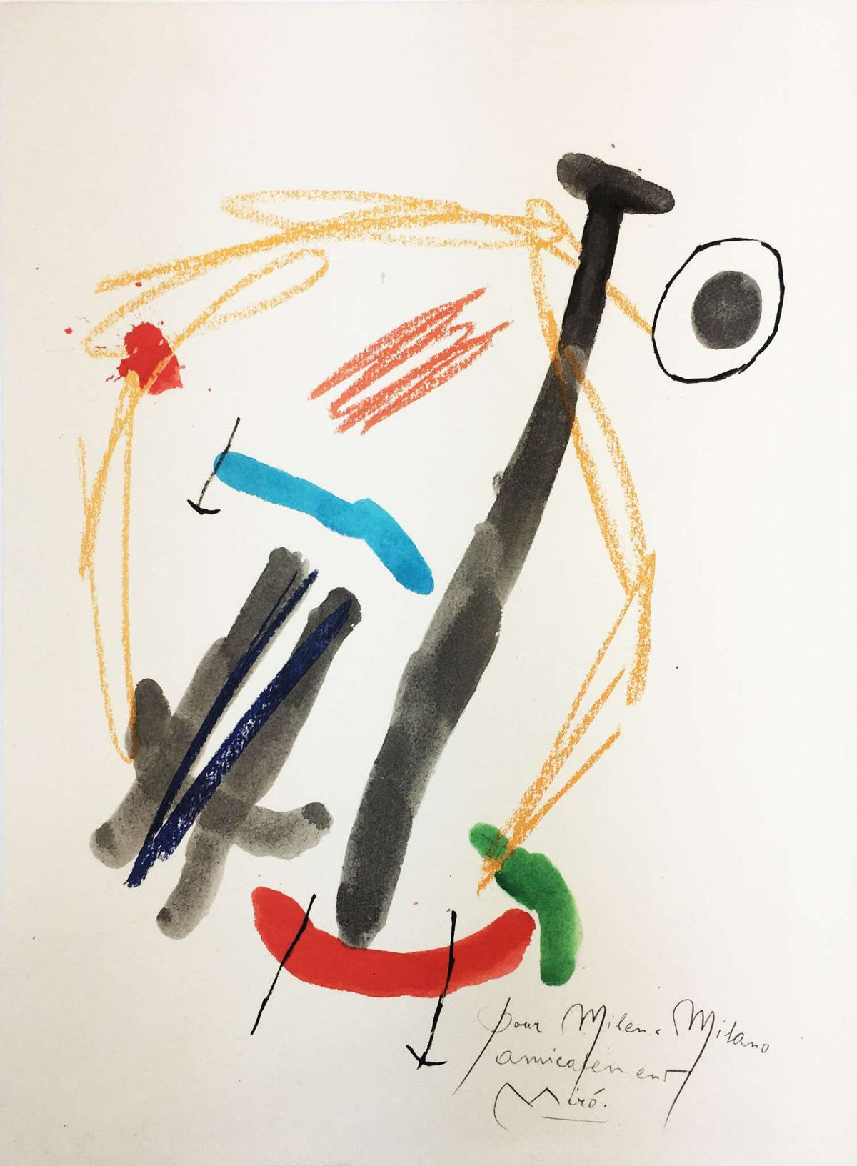 Joan Miro - Pour Madame Milena Milani