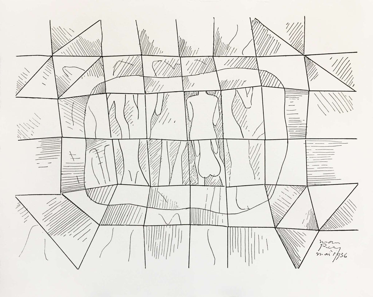 Man Ray - Untitled (Cubist Drawing)