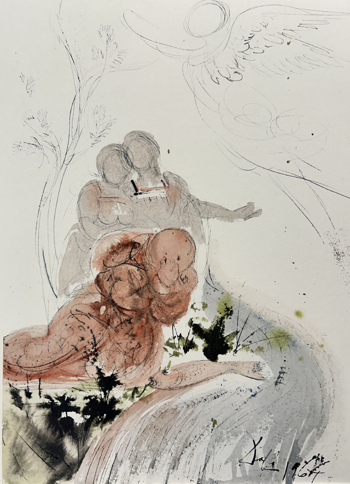 And Immediately Tobit Recovered His Sight by Salvador Dali, 1969 fine art lithograph