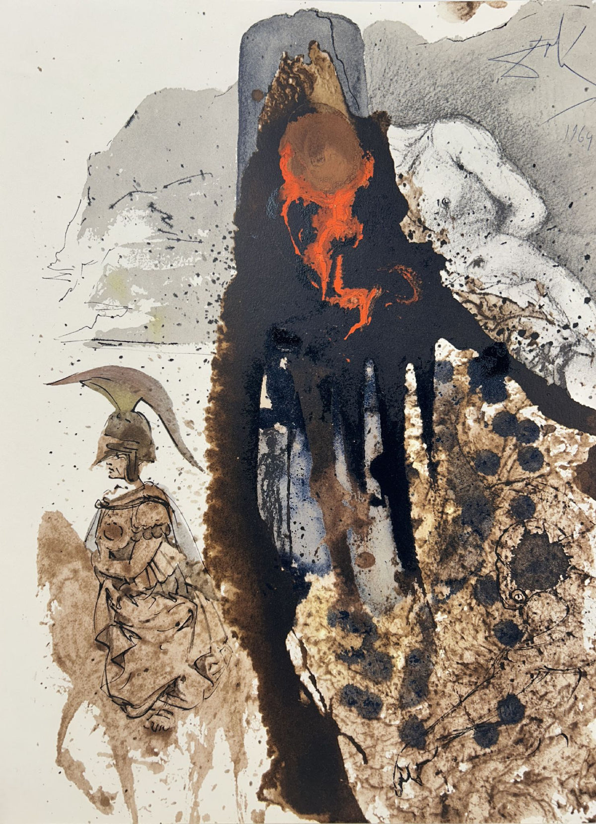 Jesus, Scourged by Salvador Dali, 1969 fine art lithograph
