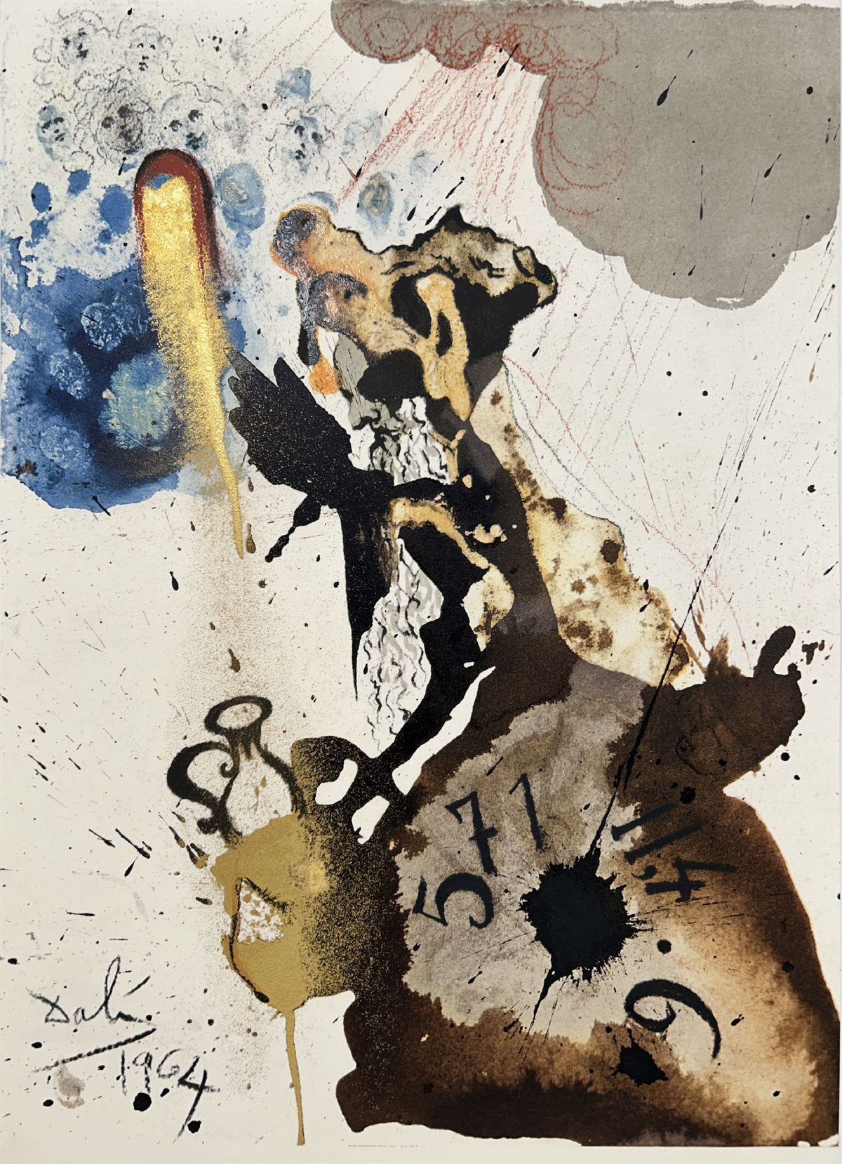 Mene, Tekel, Parsin by Salvador Dali, 1969 fine art lithograph