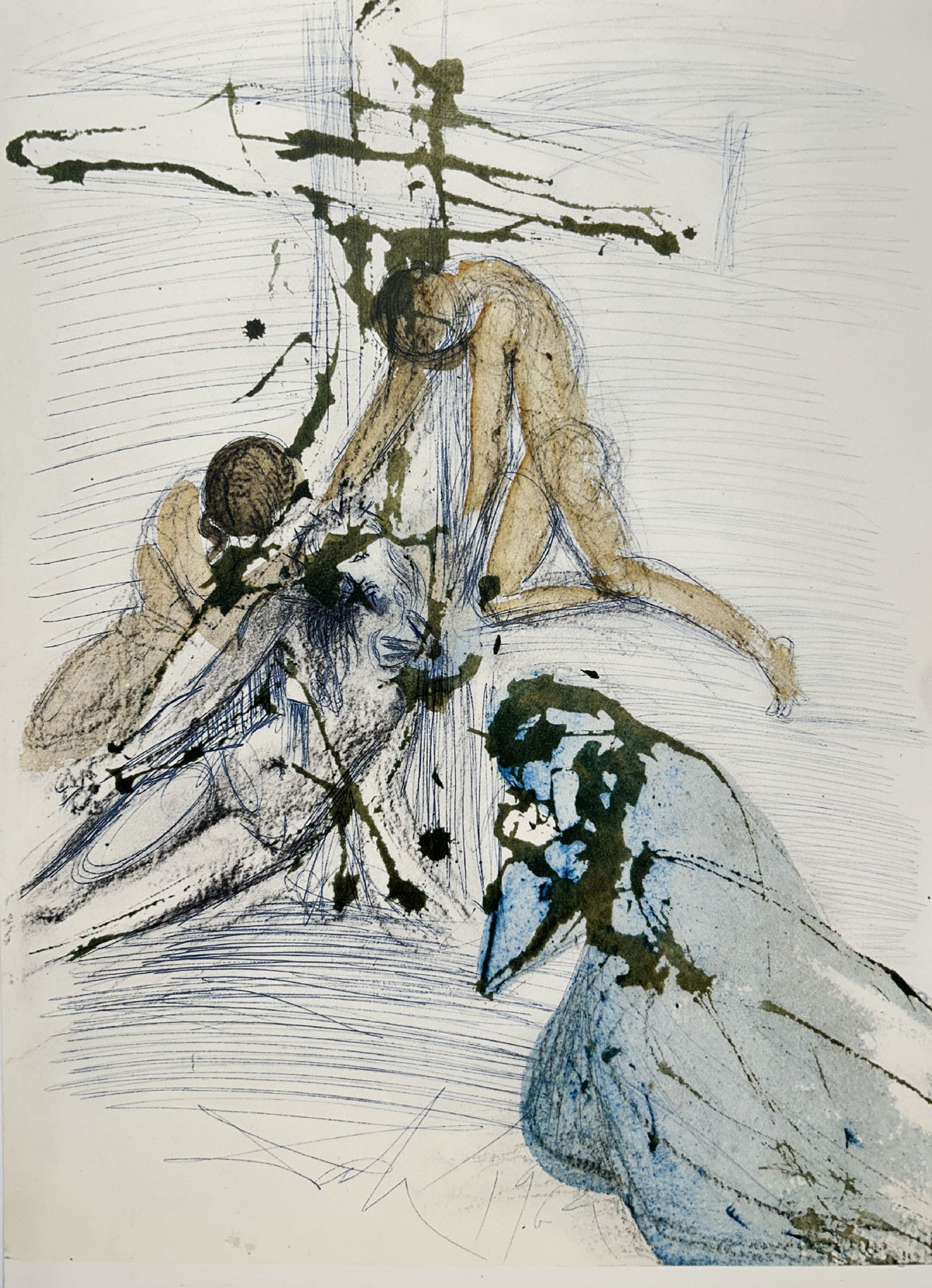 The Taking Down From The Cross by Salvador Dali, 1969 fine art lithograph
