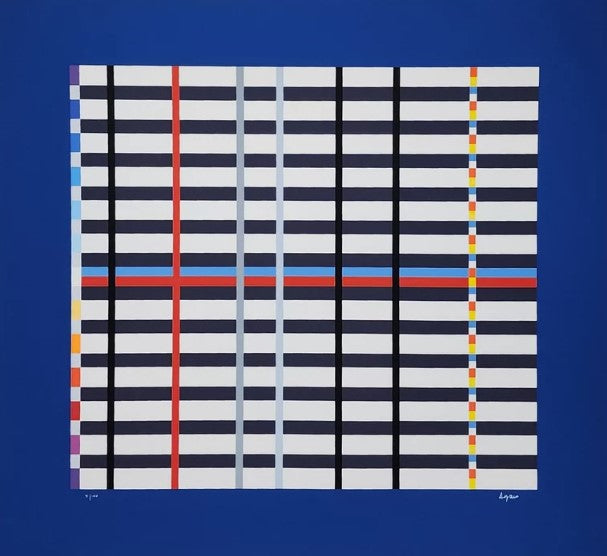 Yaacov Agam - Hommage du Mondrian (Blue)