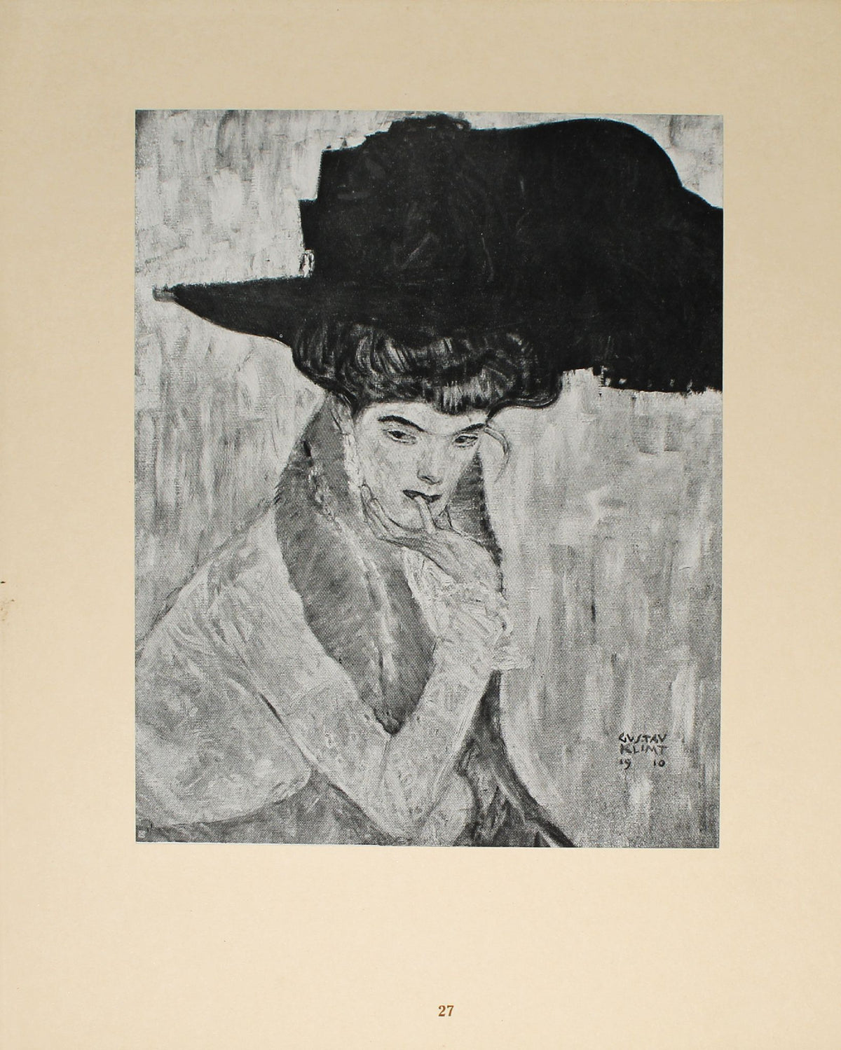Gustav Klimt - Der fchwarze Federnhut