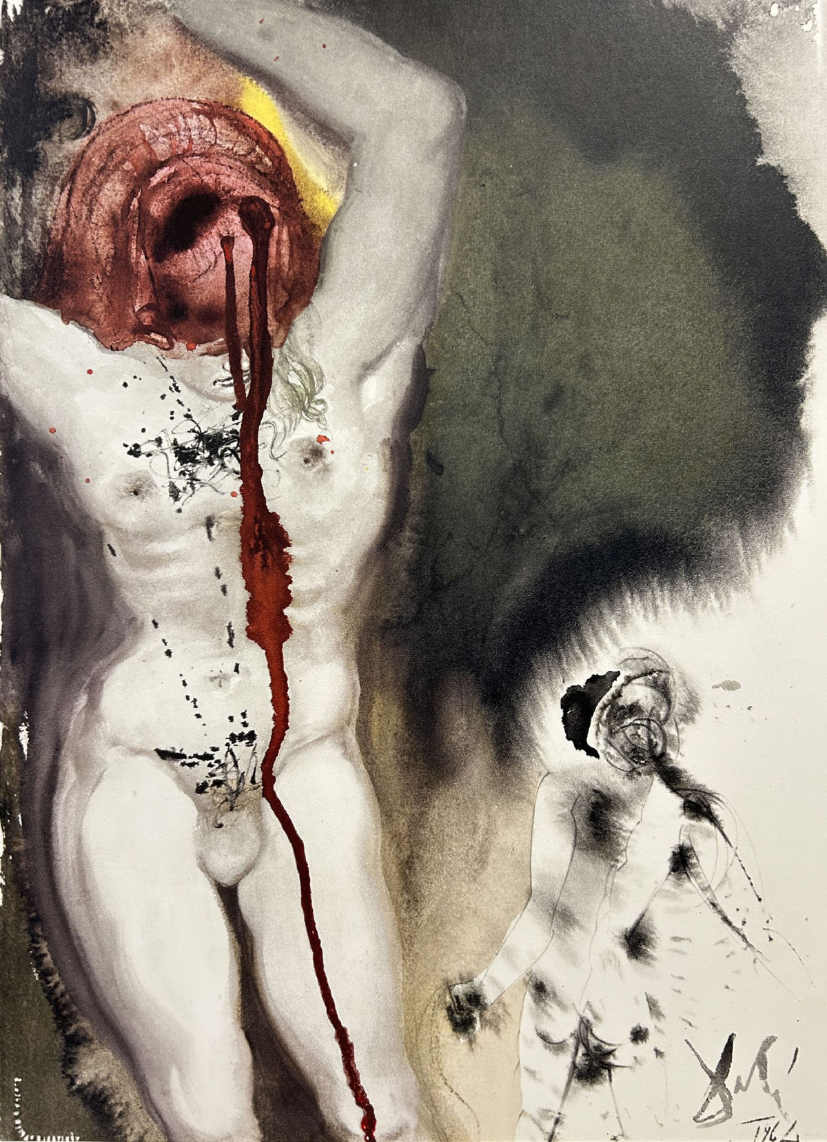 David And The Philistine by Salvador Dali, 1969 fine art lithograph