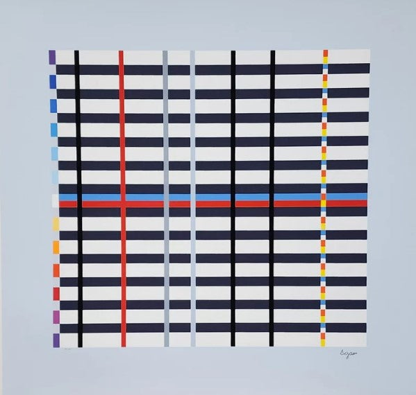 Yaacov Agam - Hommage du Mondrian (Silver)