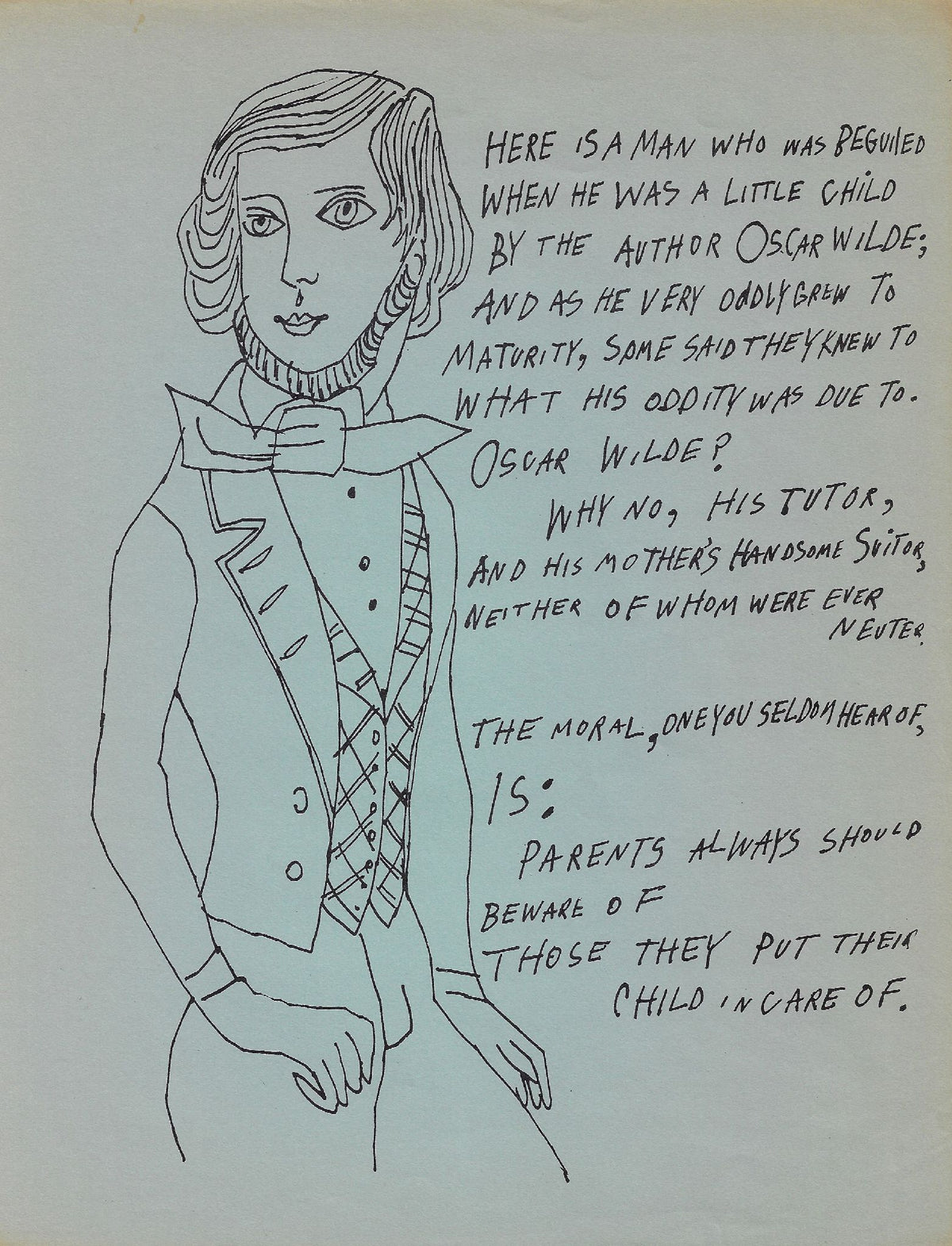Andy Warhol - Untitled (Oscar Wilde) (from Love Is A Pink Cake) (F. & S. IV.42)