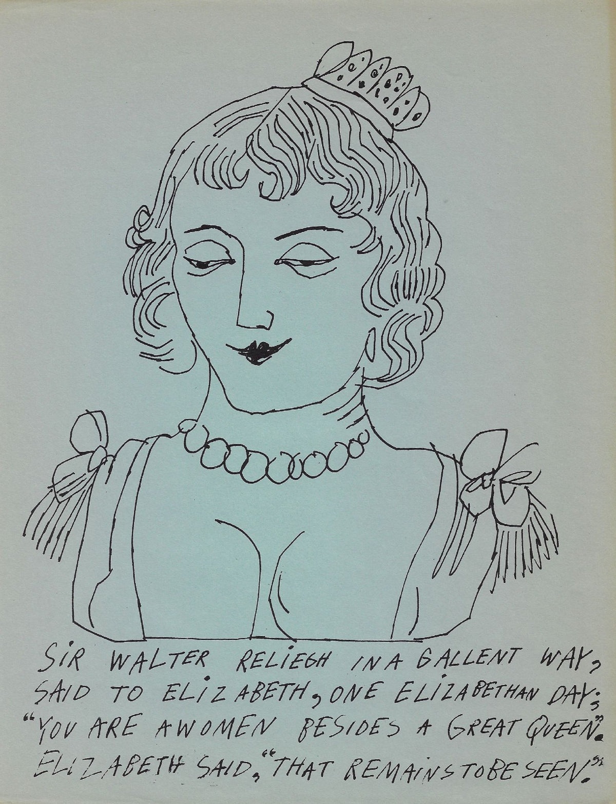 Andy Warhol - Untitled (Sir Walter Raleigh) (from Love Is A Pink Cake) (F. & S. IV.35)