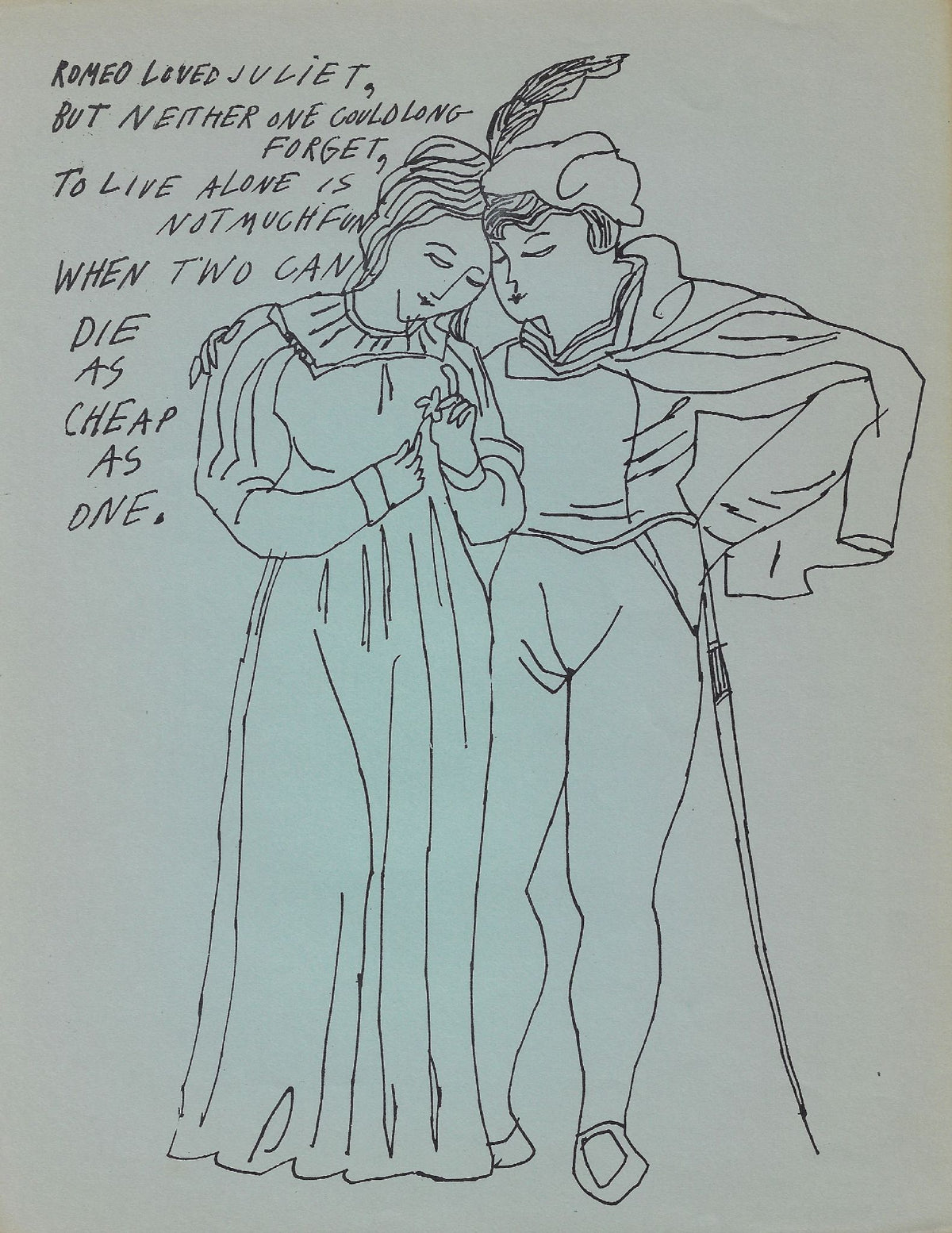 Andy Warhol - Untitled (Romeo & Juliet) (from Love Is A Pink Cake) (F. & S. IV.48)