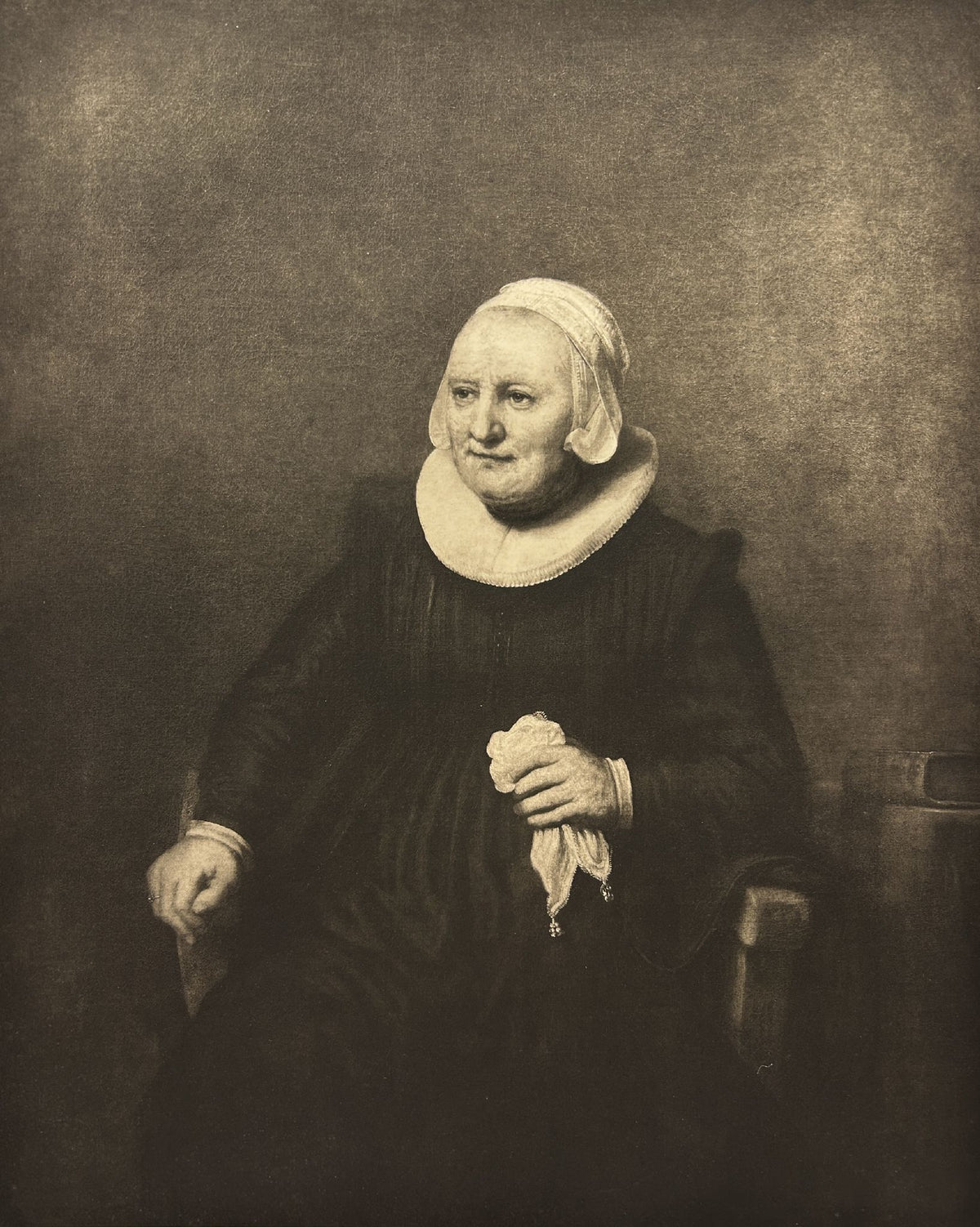 Rembrandt van Rijn - Portrait Of A Seated Woman With A Handkerchief