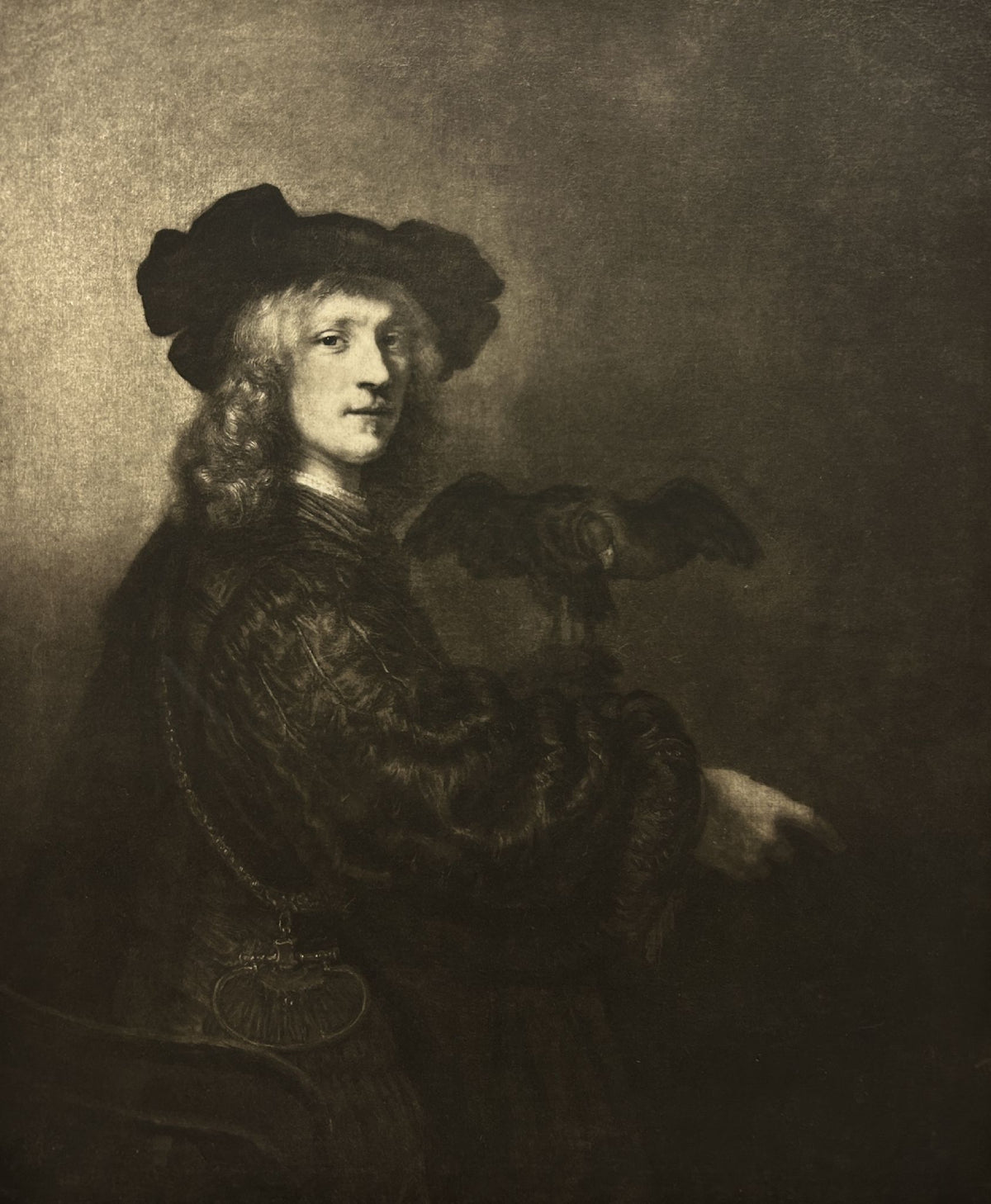 Rembrandt van Rijn - Portrait Of A Man With A Hawk