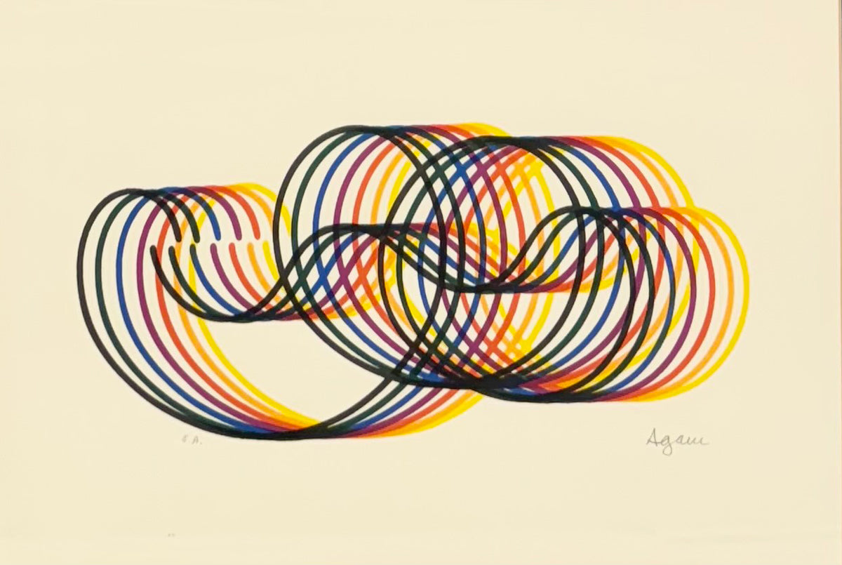 Yaacov Agam - Untitled from Lines and Forms(Double Swirl)