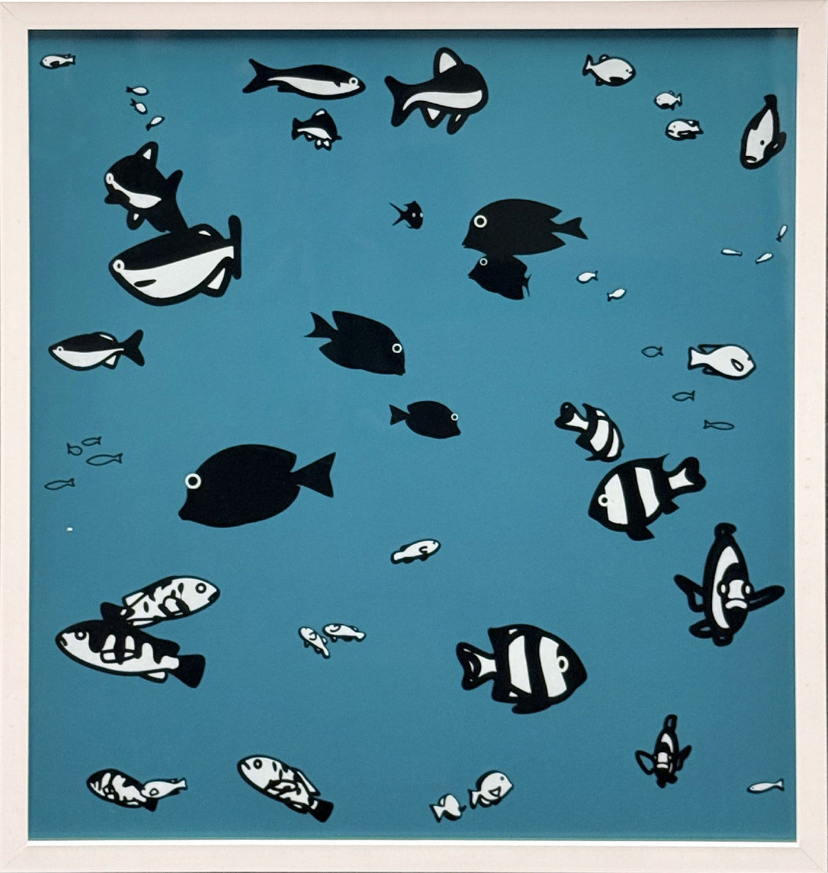 Julian Opie - We swam amongst the fishes (Version 4)