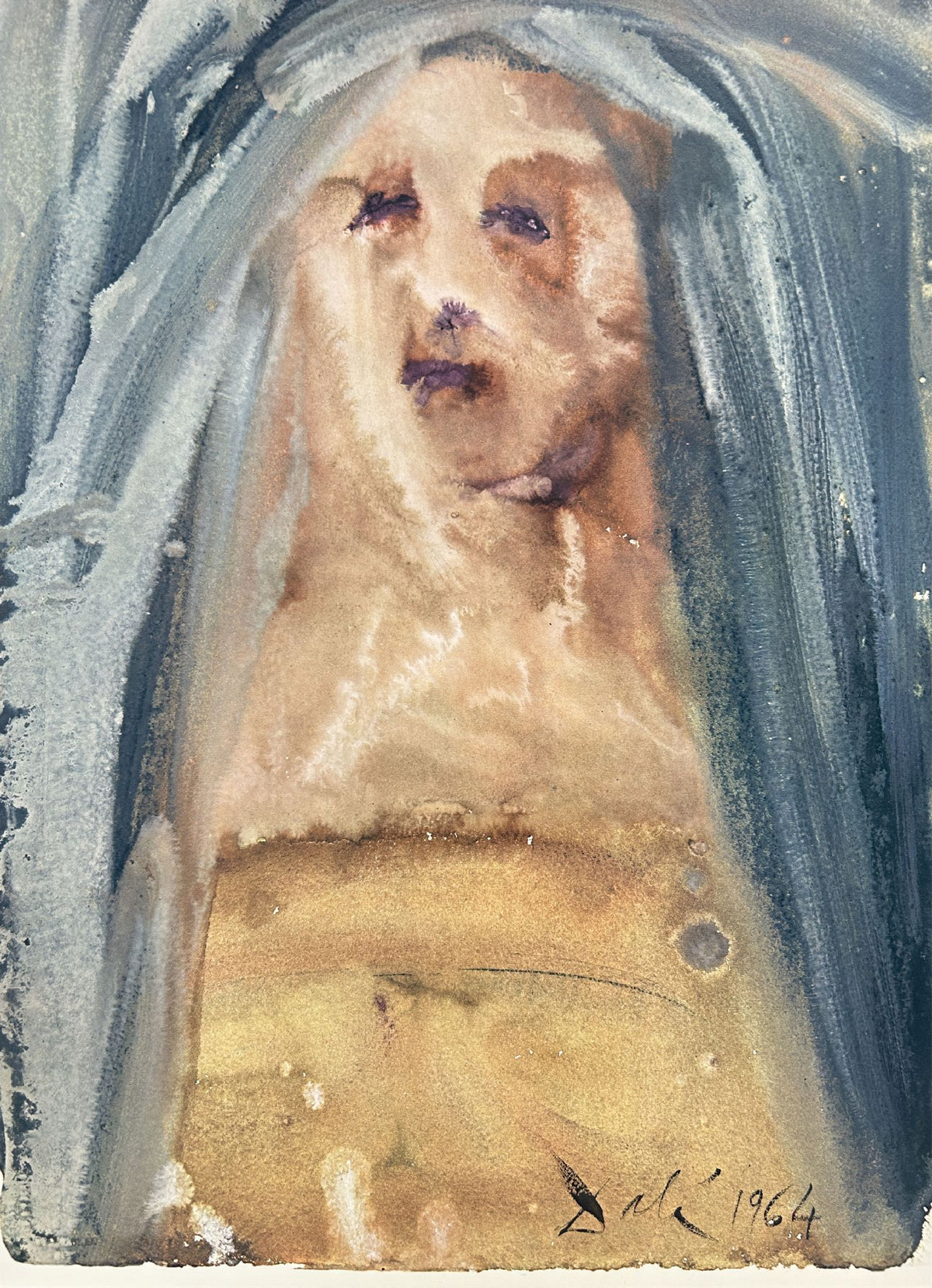 Lament, Virgin, Girded With Sackcloth by Salvador Dali, 1969 fine art lithograph