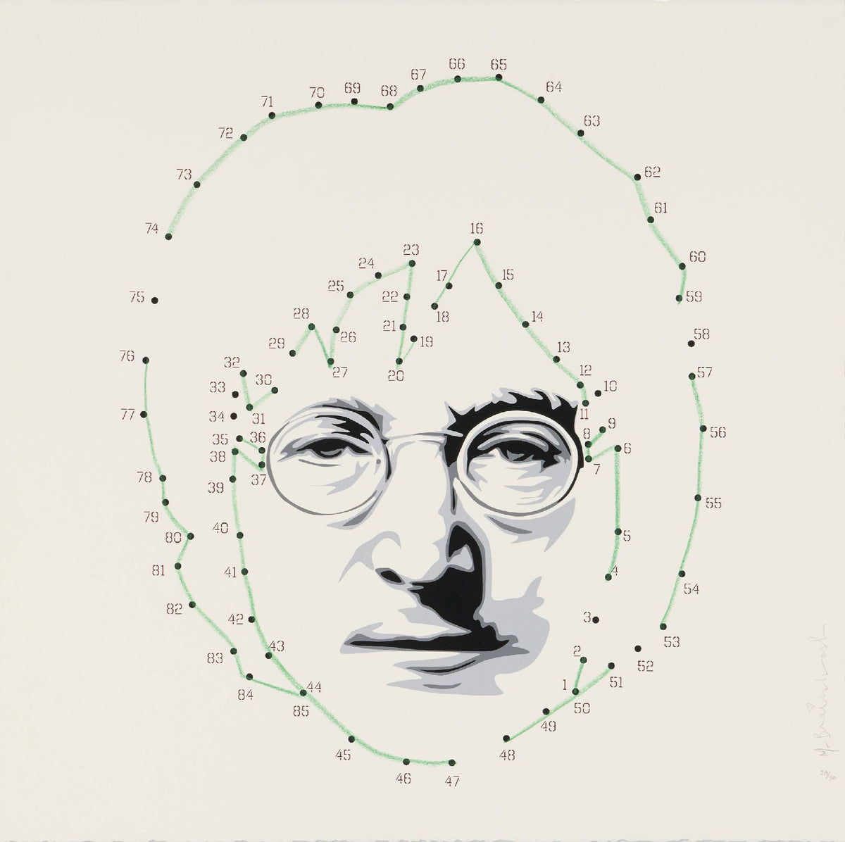 Mr. Brainwash - Connecting Lennon (Green)