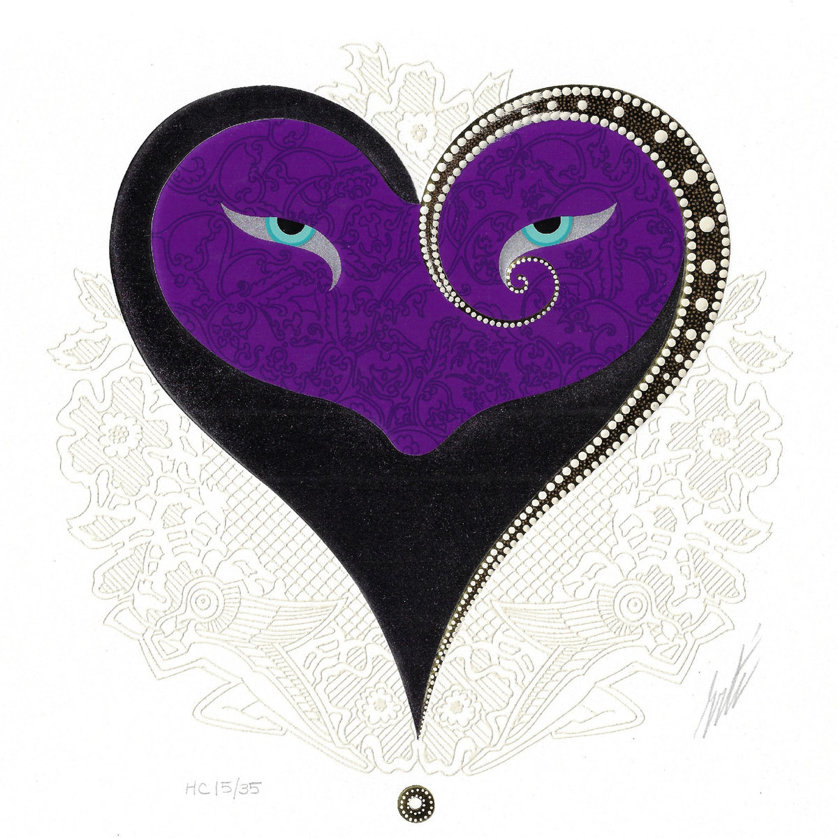 Erte - Heart I (Purple)