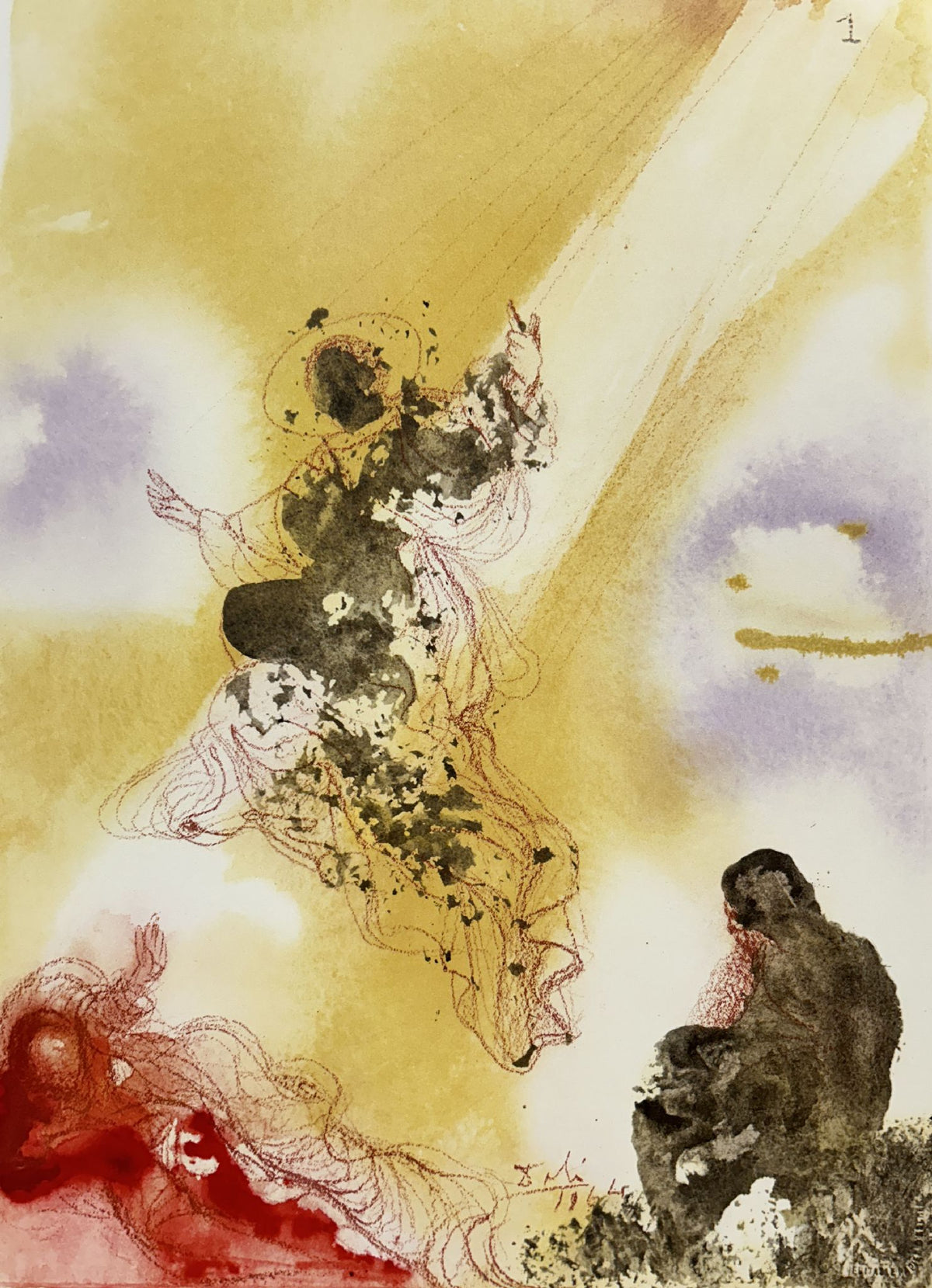 Saint Raphael And Tobias by Salvador Dali, 1969 fine art lithograph
