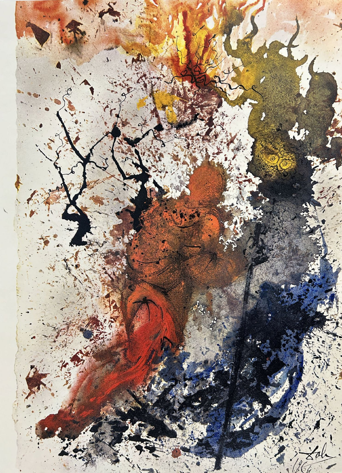 The Bush That Was Not Burnt by Salvador Dali, 1969 fine art lithograph