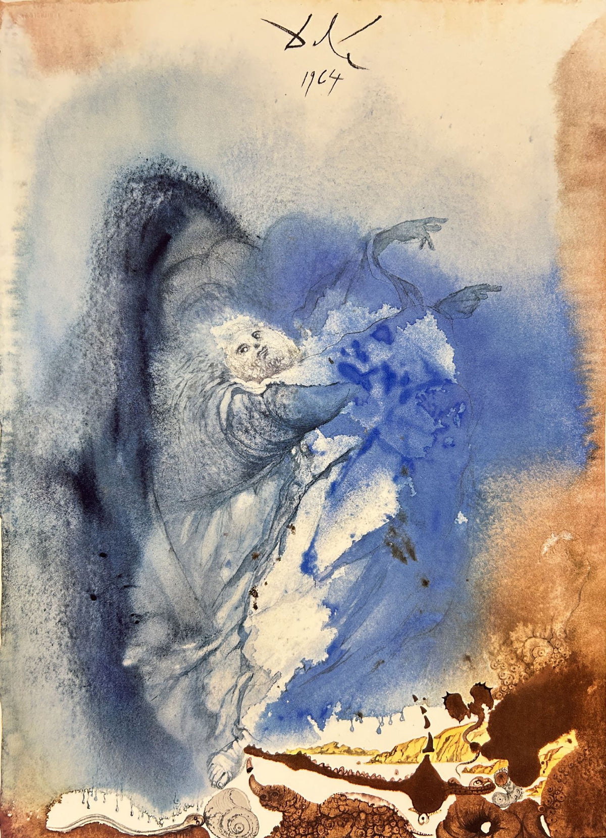 The Creation Of Earthly and Sea Animals by Salvador Dali, 1969 fine art lithograph