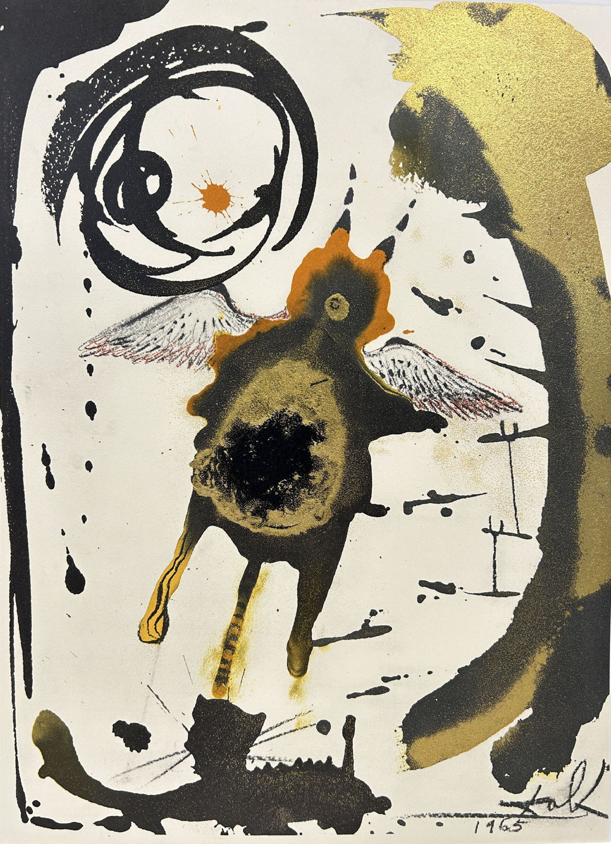 The Creation Of Flying Things by Salvador Dali, 1969 fine art lithograph